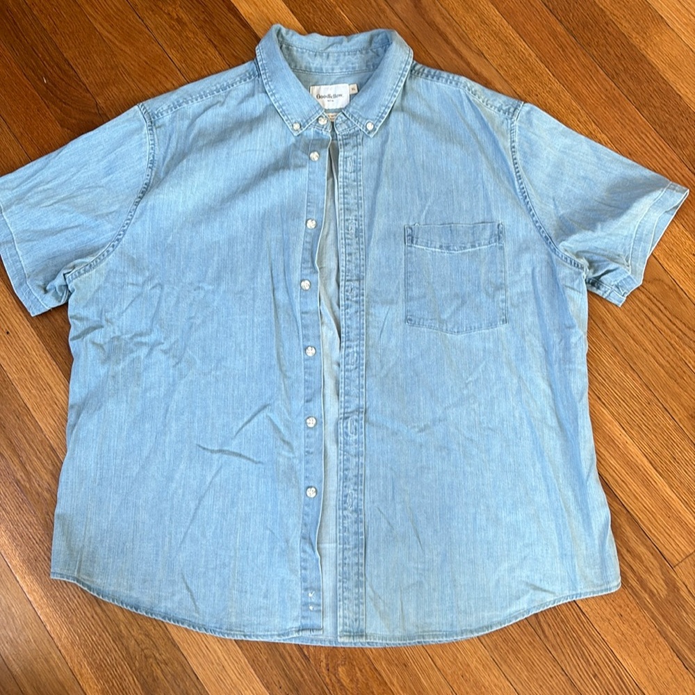 Denim button up